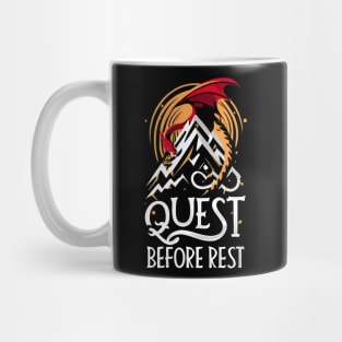 Quest Before Rest - Red Dragon - Fantasy Mug